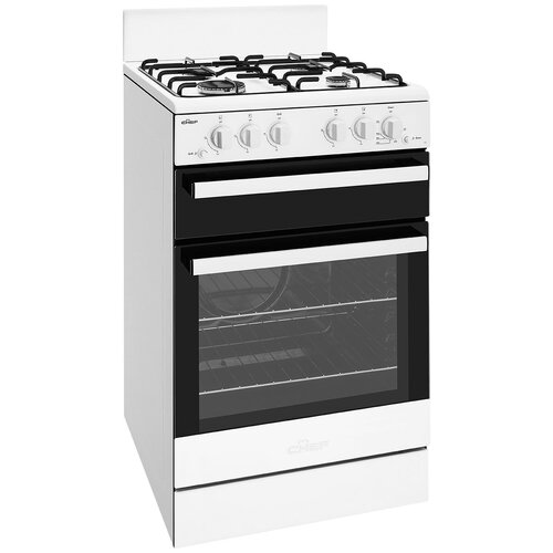 Chef 54cm 4 Zone Gas Freestanding Upright Cooker - White CFG503WCH